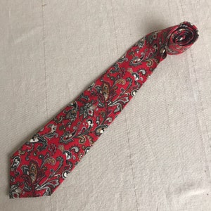 Mickey Mouse Tie Silk Balancine // Paisley Disney Novelty Necktie Cartoon Walt Disney 90s