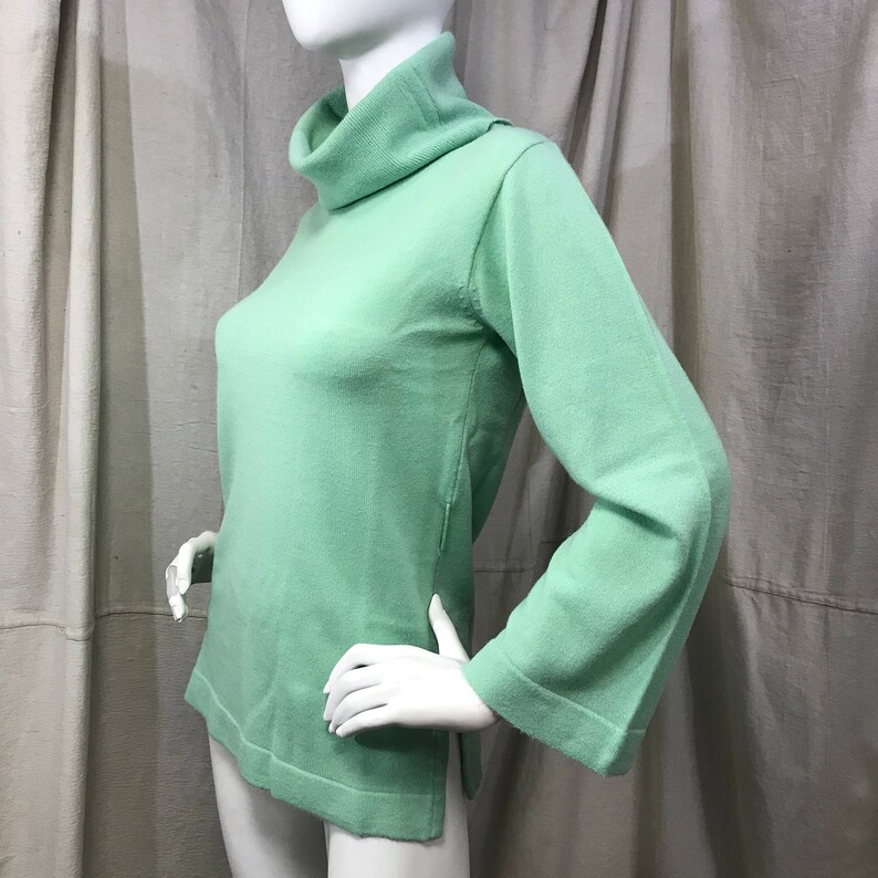 Cowl Neck Tunic Sweater Turtleneck Women/'s Mint Green Long Sleeve Sweater