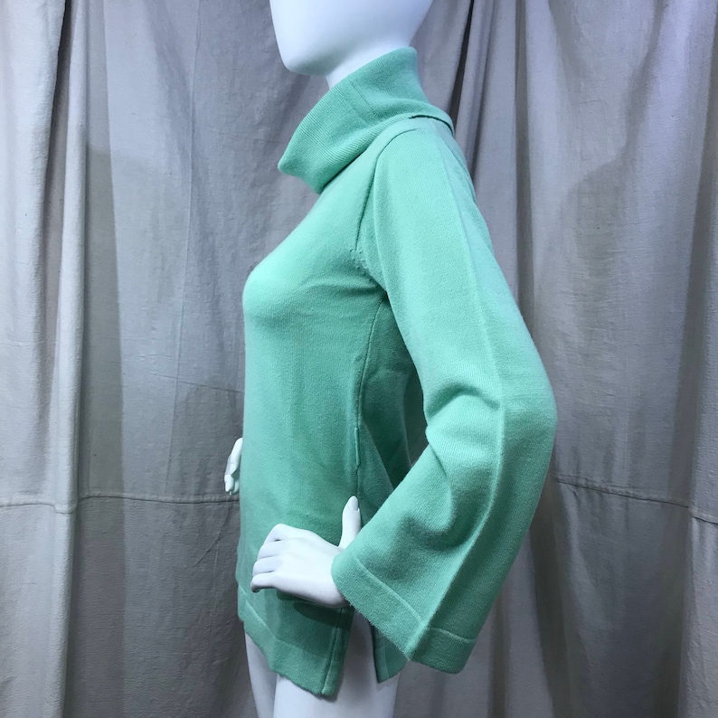 Cowl Neck Tunic Sweater Turtleneck Women/'s Mint Green Long Sleeve Sweater