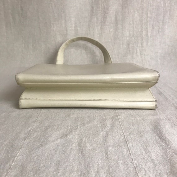 Dofan Purse White Leather Handbag // Vintage Fren… - image 4