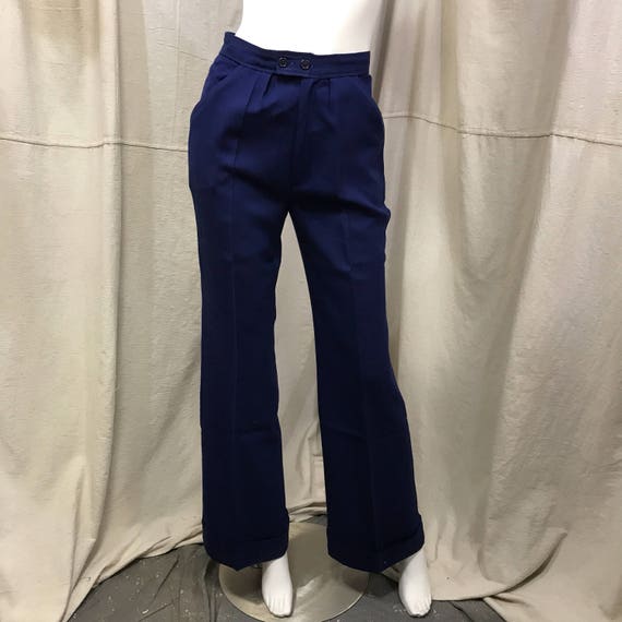 navy blue high waisted pants