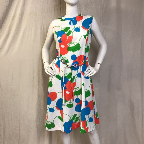 60s Floral Dress Sleeveless // DEADSTOCK Gay Gibs… - image 1