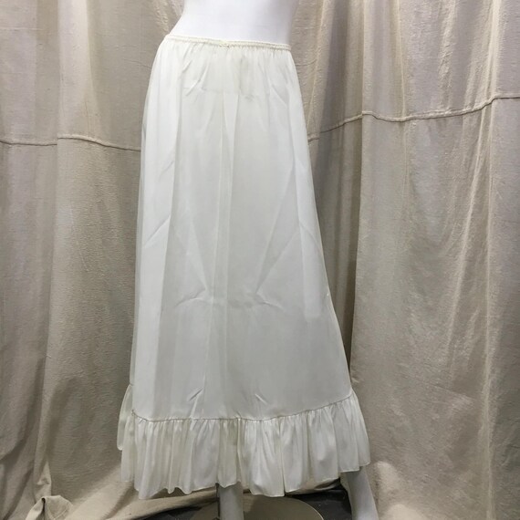 Items similar to Vintage Maxi Half Slip White Ankle Length Skirt