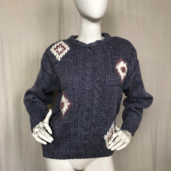 80s Sweater Vintage 80s 90s Hand Knit Shenanigans… - image 2