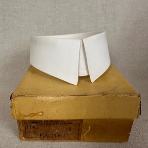 Detachable Collar Arrow Kalitan Size 16 DEADSTOCK 20s Edwardian Tall Pointed Collar Form-Fit