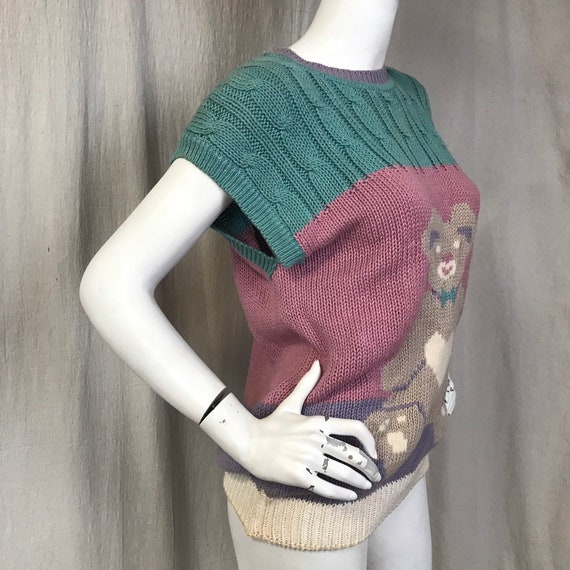 Oversized Teddy Sweater 80s Novelty // Slouchy Sw… - image 3