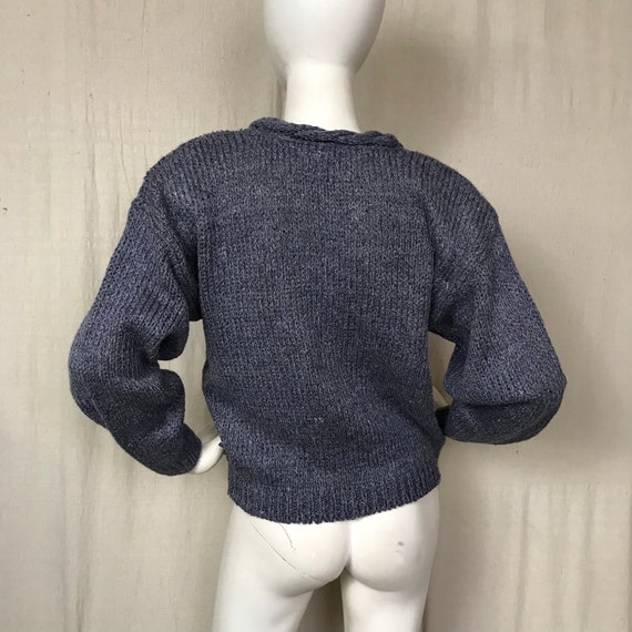 80s Sweater Vintage 80s 90s Hand Knit Shenanigans… - image 3