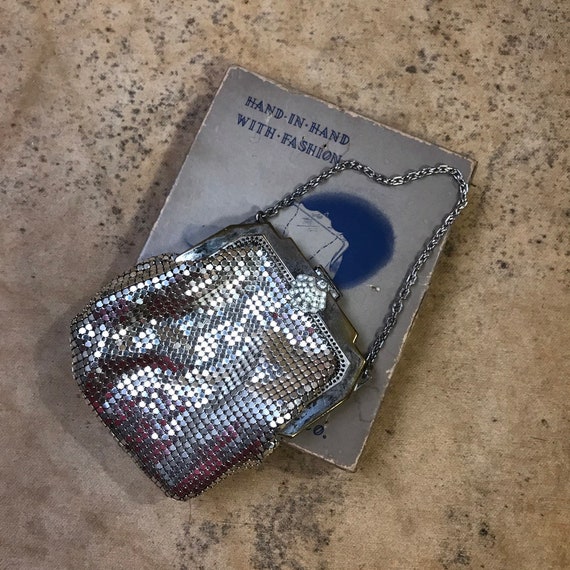 Silver Mesh Purse Vintage Whiting & Davis 30s 40s