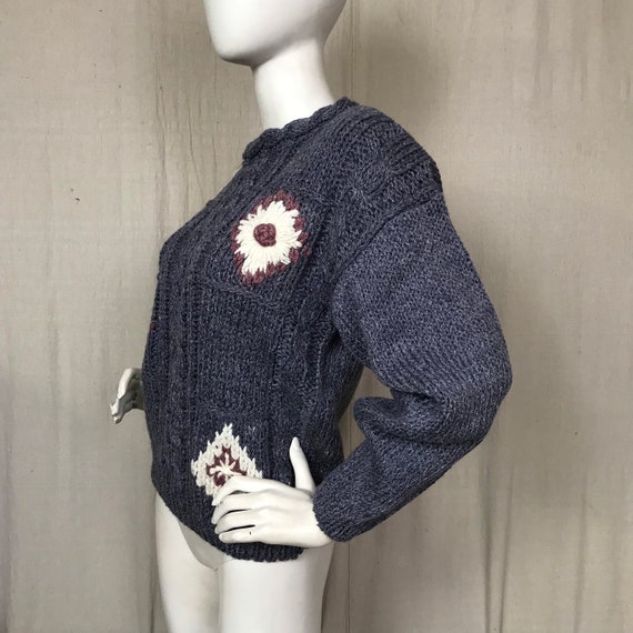 80s Sweater Vintage 80s 90s Hand Knit Shenanigans… - image 4