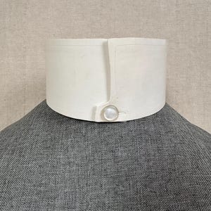 Edwardian Detachable Collar Leicestershire Size 15 DEADSTOCK Victorian 20s Imperial Stiff Tall Stand Up Collar