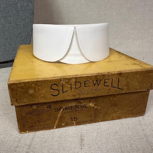 Detachable Collar Slidewell Somerset Size 15 Size 16 1/2 DEADSTOCK 20s Edwardian Rounded Collar