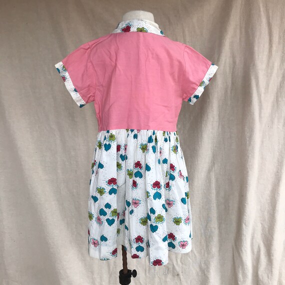 Vintage Girl's Dress 30s Pink 6 Year Old Size Pat… - image 3