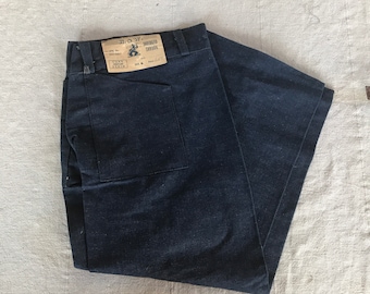 Jean taille haute en flanelle pour enfant NOS Denim des années 50 / / Deadstock vintage salopettes cône denim enfant taille 8