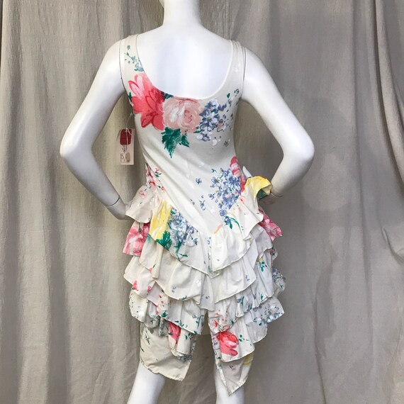 80s Dress Tutu Floral // DEADSTOCK Vintage Garden… - image 2