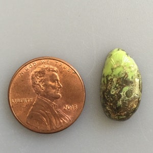 M277 Lime Light Green Freeform Cab Natural Turquoise Cabochon from the Southwest Natural 6.5 Carat Cabs Stone Untreated Gems