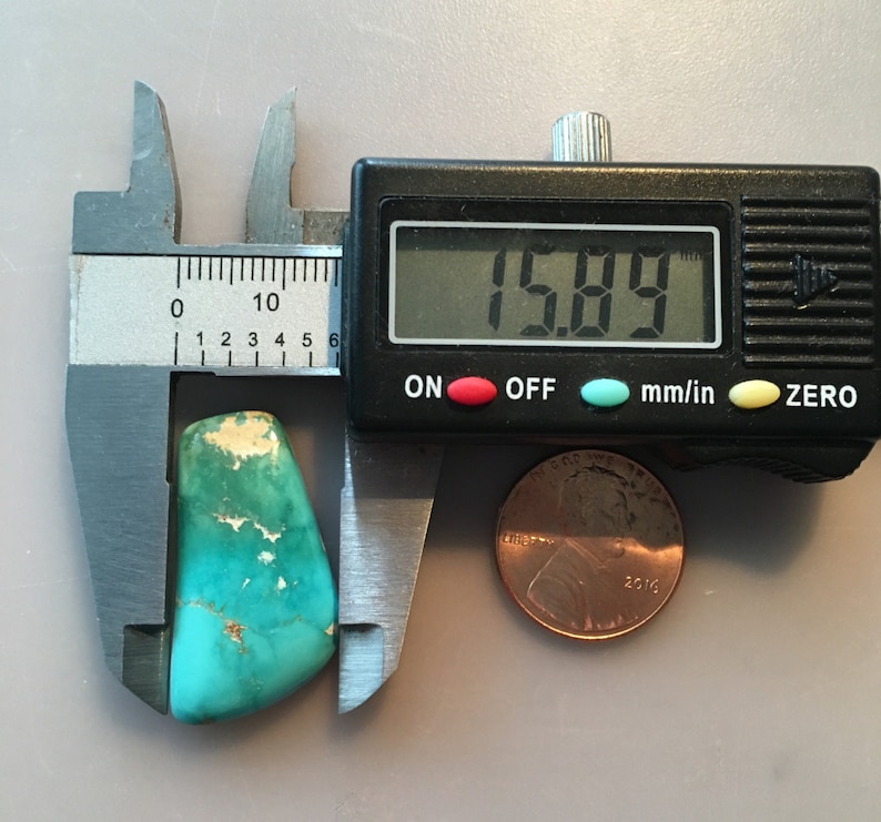 PM223 Pilot Mountain Turquoise Cabochon Natural 19.5 Carat Cab Stone Untreated Gemstone Gems