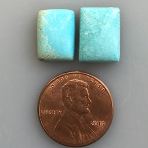 M255 Lot Set Group Rectangle Light Blue Natural Turquoise Cabochon from the Southwest Natural 13 Carat Cabs Stone Untreated Gems