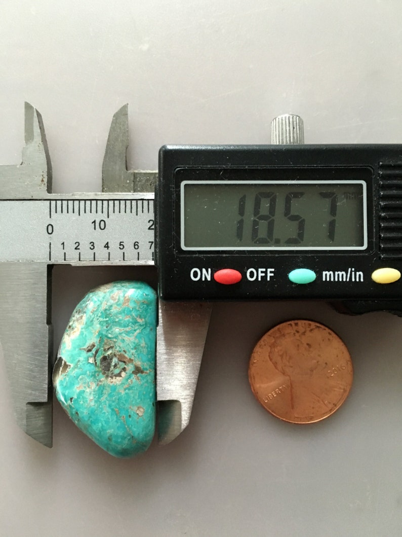 PM206 Pilot Mountain Turquoise Cabochon Natural 33.5 Carat Cab Stone Untreated Gemstone Gems