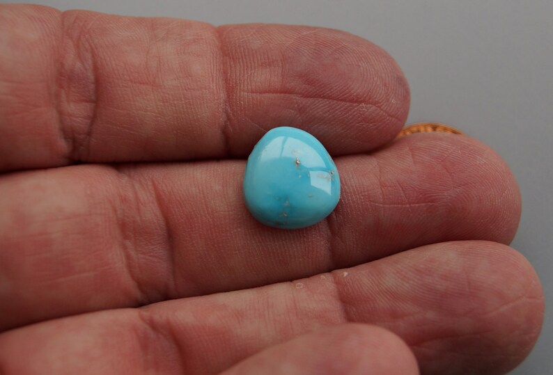 Morenci Blue Turquoise Natural Free Form Cabochon 5.5 Carat Cab Stone Untreated Gemstone Gems Jewelry Findings MC74