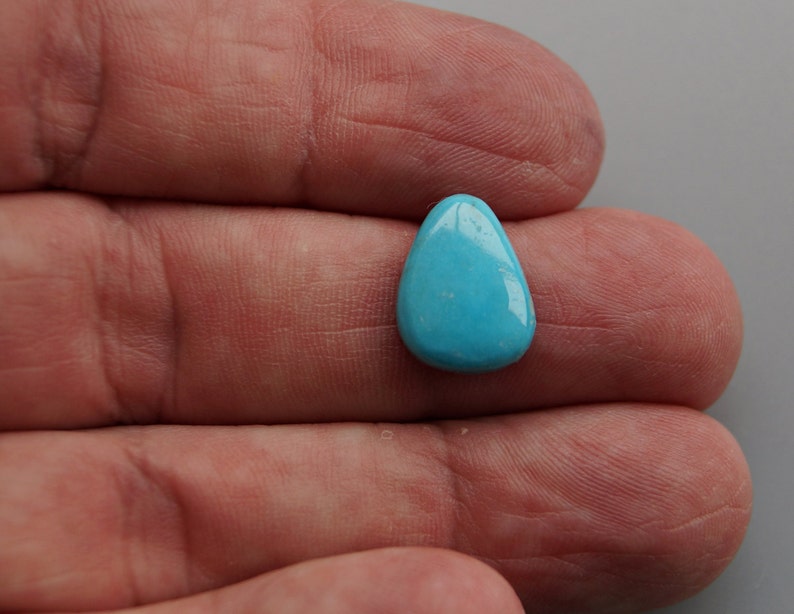 Morenci Blue Turquoise Natural Free Form Pear Cut Cabochon 6 Carat Cab Stone Untreated Gemstone Gems Jewelry Findings MC71