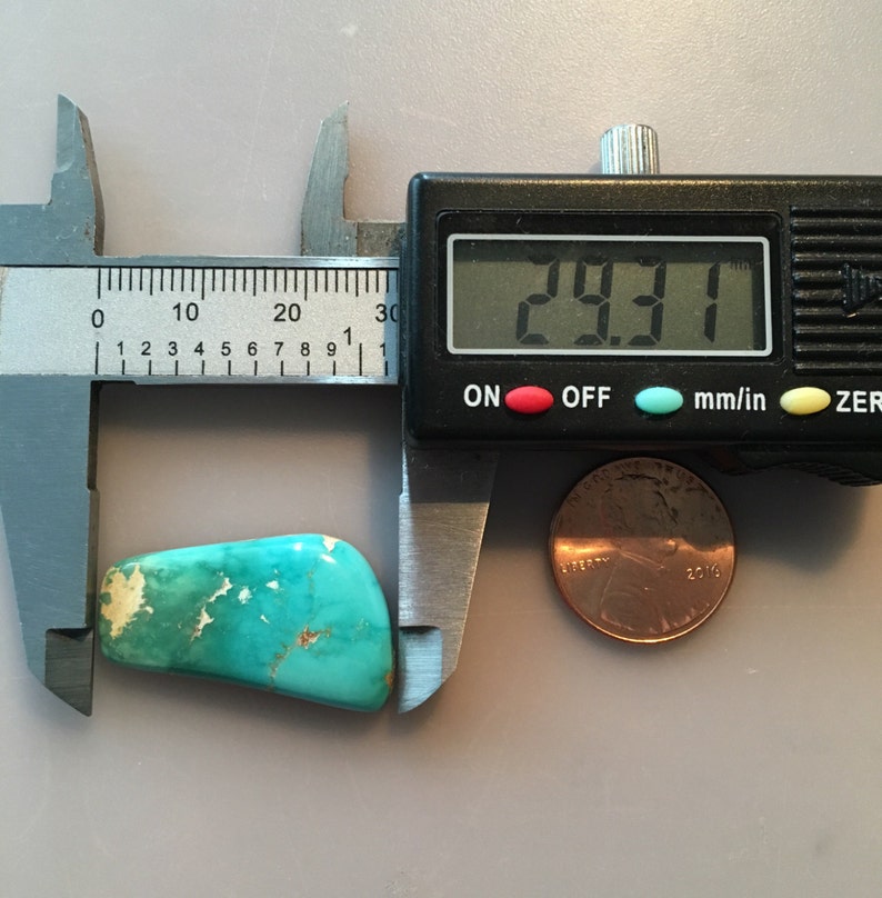 PM223 Pilot Mountain Turquoise Cabochon Natural 19.5 Carat Cab Stone Untreated Gemstone Gems