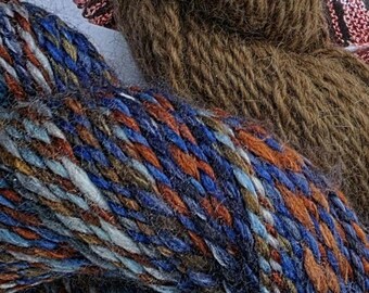 Coecles Scarf "Light Natural Brown/Blues"