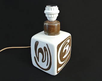 Carl Harry Stålhane ceramic "Orient" lamp. Made by Rörstrand, Sweden. 1960's.