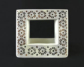 Britt-Louise Sundell Gustavsberg ceramic candleholder. Sweden 1960's. Santos series.