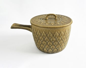 Quistgaard Relief ceramic pan. Denmark. 1960's or 1970's.