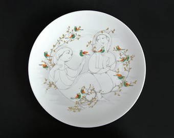 Bjørn Wiinblad, Rosenthal Studio Linie Wall plate. 1970's.