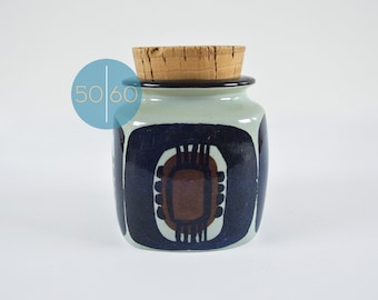 Rare vintage ceramic jar. Designed by Inge-Lise Koefoed. Made by Royal Copenhagen, Denmark. 1960's.