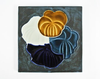 Rörstrand Olle Alberius ceramic tile / wall plaque Kavalkad. Sweden. 1960's.