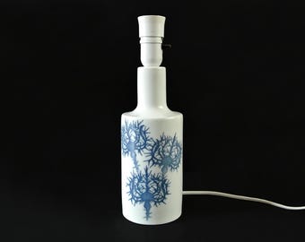 Royal Copenhagen ceramic lamp base Thistle. Designed by Kaj Lange, Denmark. 1960's.