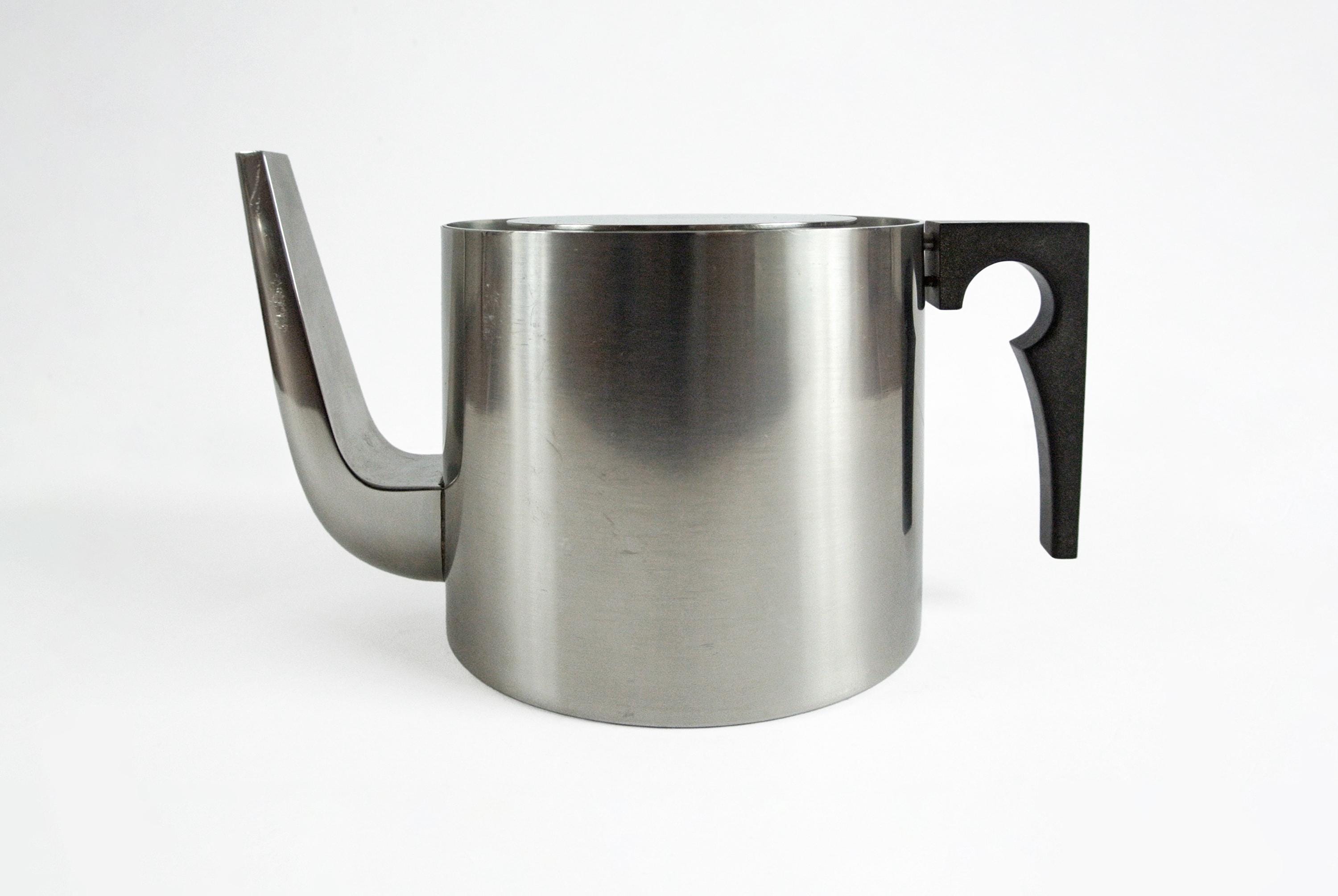 Cylinda Stelton Tea Kettle Arne Jacobsen Stainless Steel Danish