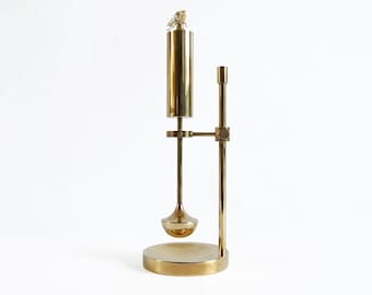 Ilse D. Ammonsen brass "gyro" oil lamp. Made by Daproma, Denmark. Danish design.