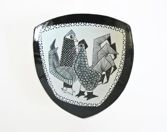 Sylvia Leuchovius Rörstrand Ceramic Bowl, 1950s Swedish Design.
