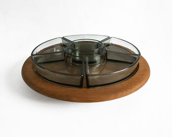 Digsmed danish teak lazy susan. Denmark. 1960's. Danish design.