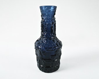 Göte Augustsson Kobalt glass vase. Made by Ruda Glasbruk, Sweden. 1960's.