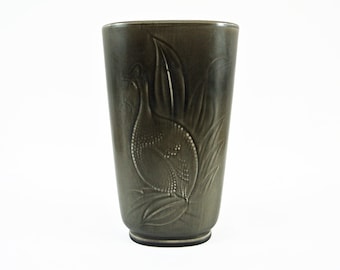 Nils Thorsson Aluminia Royal Copenhagen Solbjerg ceramic vase. 1930's.
