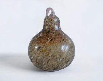 Monica Backström glass hen figure. Made by Boda, Sweden. 1970's.