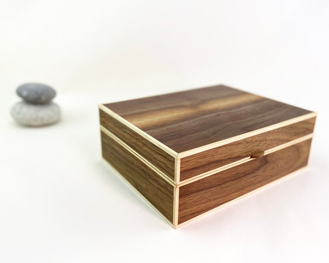 Handmade Walnut and Maple Jewelry Box Etsy