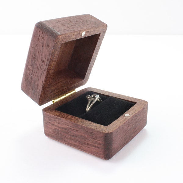 Handmade Purpleheart Wood Ring Box