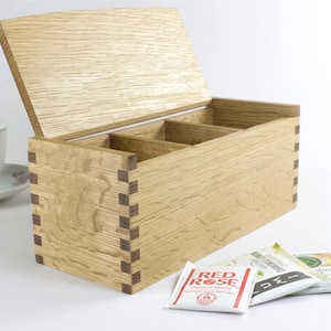 Handmade solid white oak tea box