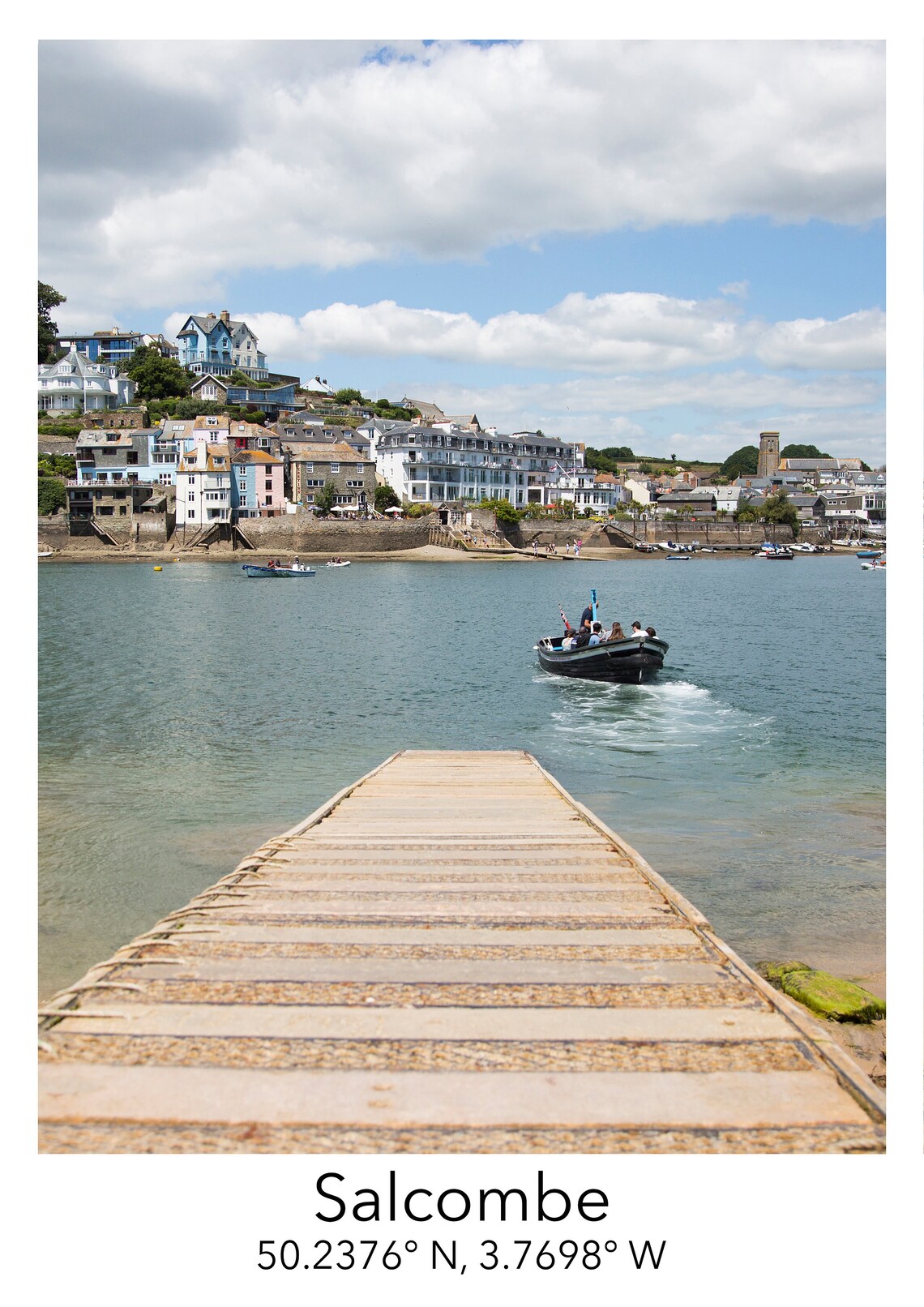 Salcombe print in choice of 3 colourways Salcombe Travel | Etsy