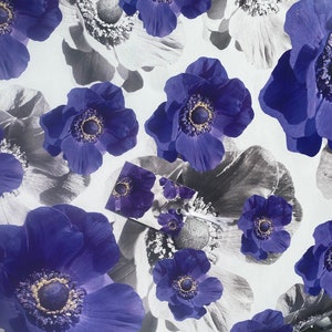 Set di carta da regalo floreale e cartellino - carta da regalo floreale anemone viola - bella carta da regalo per la mamma - carta da regalo floreale per l'amica - floreale