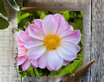 Pretty pink floral birthday card - flower card - pink floral greeting card - flower card for friend