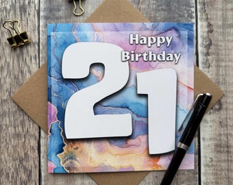 21st Birthday Card: fun 21st birthday card