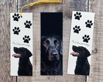 Black Labrador Bookmark: Dog Bookmark dog Lover Gift