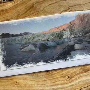 Carte de vœux du glacier du Svalbard - Carte de vœux arctique- carte de vœux glacier- carte d’aventure - carte de vœux de voyage- carte de voyage extrême -