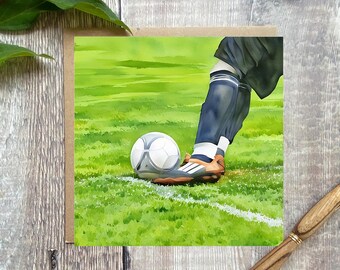 Football Birthday Card: Soccer Player Greeting Card